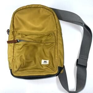 ORI London Sling Bag Mustard WILLESDEN Recycled Nylon Adjustable Casual